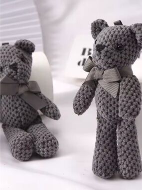 Teddy Bear Plush Keychain Bag Charm
